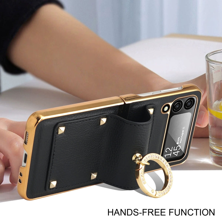 For Samsung Galaxy Z Flip4 5G GKK Colorful PU Phone Case with Ring Holder(Orange) - Galaxy Z Flip4 5G Cases by GKK | Online Shopping South Africa | PMC TechLife