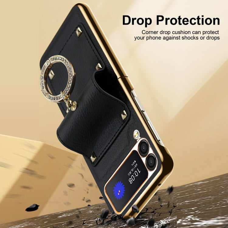 For Samsung Galaxy Z Flip3 5G GKK Colorful PU Phone Case with Ring Holder(Red) - free shipping - PMC TechLife - Order now!