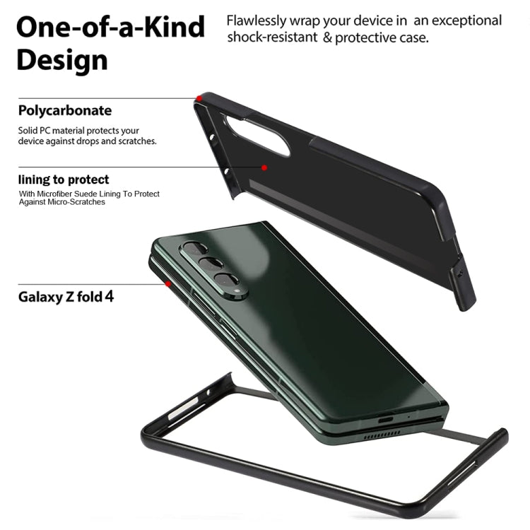 For Samsung Galaxy Z Fold4 5G GKK Litchi Texture Card Slot Phone Case(Grey) - Galaxy Z Fold4 5G Cases by GKK | Online Shopping South Africa | PMC TechLife | Buy Now Pay Later Mobicred