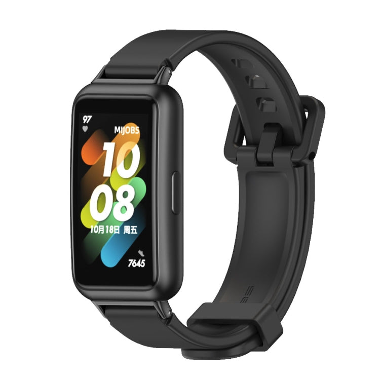 For Huawei Band 7 / 7 NFC MIJOBS Breathable Silicone Watch Band(Black) - Watch Bands by MIJOBS | Online Shopping South Africa | PMC TechLife | Buy Now Pay Later Mobicred