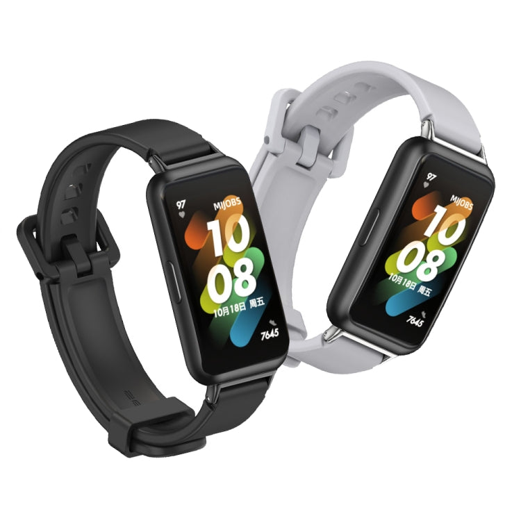 For Huawei Band 7 / 7 NFC MIJOBS Breathable Silicone Watch Band(Black) - Watch Bands by MIJOBS | Online Shopping South Africa | PMC TechLife | Buy Now Pay Later Mobicred