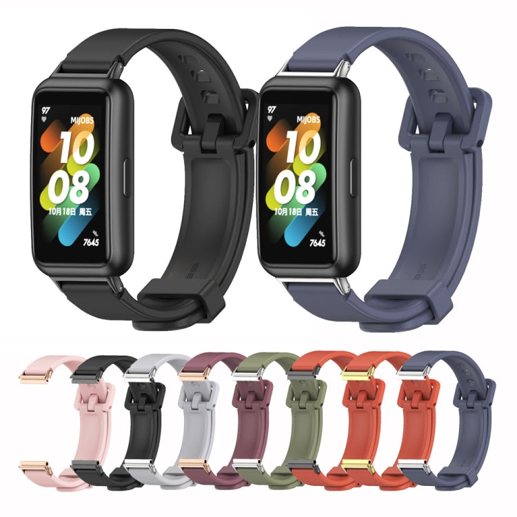 For Huawei Band 7 / 7 NFC MIJOBS Breathable Silicone Watch Band(Pink Rose Gold) - Watch Bands by MIJOBS | Online Shopping South Africa | PMC TechLife | Buy Now Pay Later Mobicred