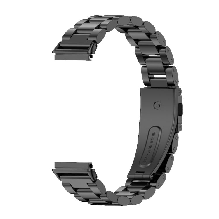 For Huawei Band 7 / 7 NFC MIJOBS Three-Bead Metal Stainless Steel Watch Band(Black) - Watch Bands by MIJOBS | Online Shopping South Africa | PMC TechLife | Buy Now Pay Later Mobicred