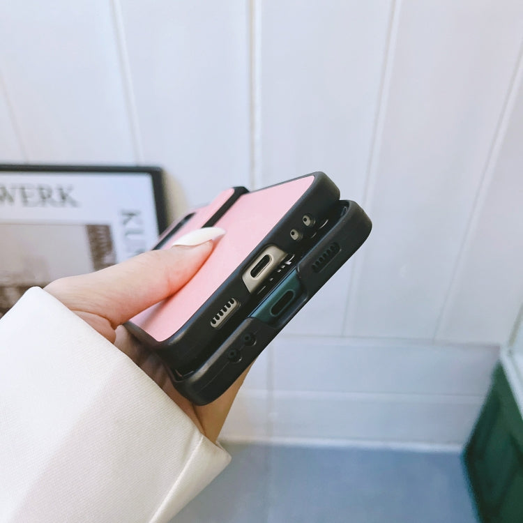 For Samsung Galaxy Z Flip4 5G Two-color Litchi Texture PU Phone Case(Pink) - free shipping - PMC TechLife - Order now!