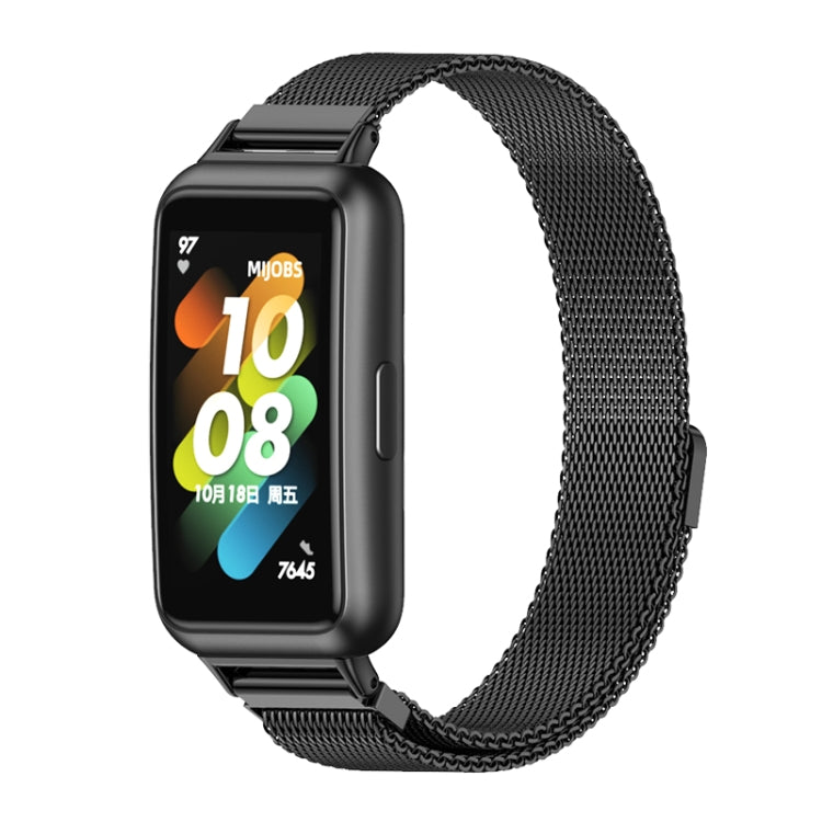 For Huawei Band 7 / 7 NFC MIJOBS Milan Magnetic Stainless Steel Watch Band(Black) - free shipping - PMC TechLife - Order now!