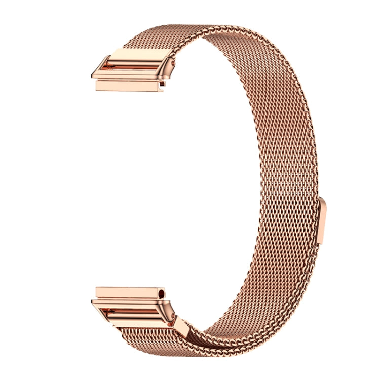 For Huawei Band 7 / 7 NFC MIJOBS Milan Magnetic Stainless Steel Watch Band(Rose Gold) - Watch Bands by MIJOBS | Online Shopping South Africa | PMC TechLife | Buy Now Pay Later Mobicred