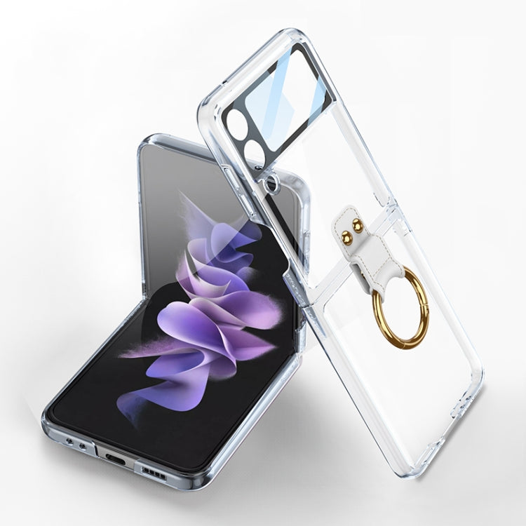 For Samsung Galaxy Z Flip4 GKK Integrated Electroplating Phone Case with Ring(Transparent) - free shipping - PMC TechLife - Order now!