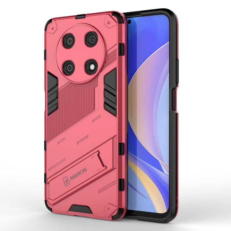For Huawei Nova Y90/Enjoy 50 Pro Punk Armor 2 in 1 PC + TPU Shockproof Phone Case with Invisible Holder(Light Red) - free shipping - PMC TechLife - Order now!