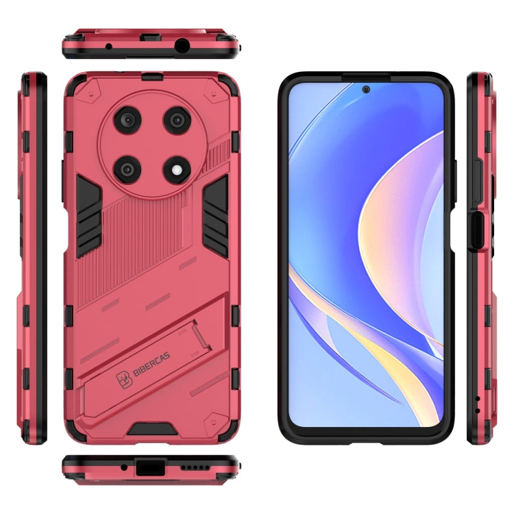For Huawei Nova Y90/Enjoy 50 Pro Punk Armor 2 in 1 PC + TPU Shockproof Phone Case with Invisible Holder(Light Red) - free shipping - PMC TechLife - Order now!