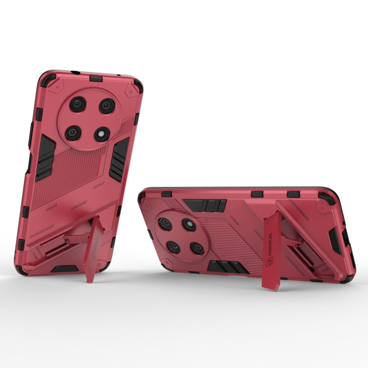 For Huawei Nova Y90/Enjoy 50 Pro Punk Armor 2 in 1 PC + TPU Shockproof Phone Case with Invisible Holder(Light Red) - free shipping - PMC TechLife - Order now!