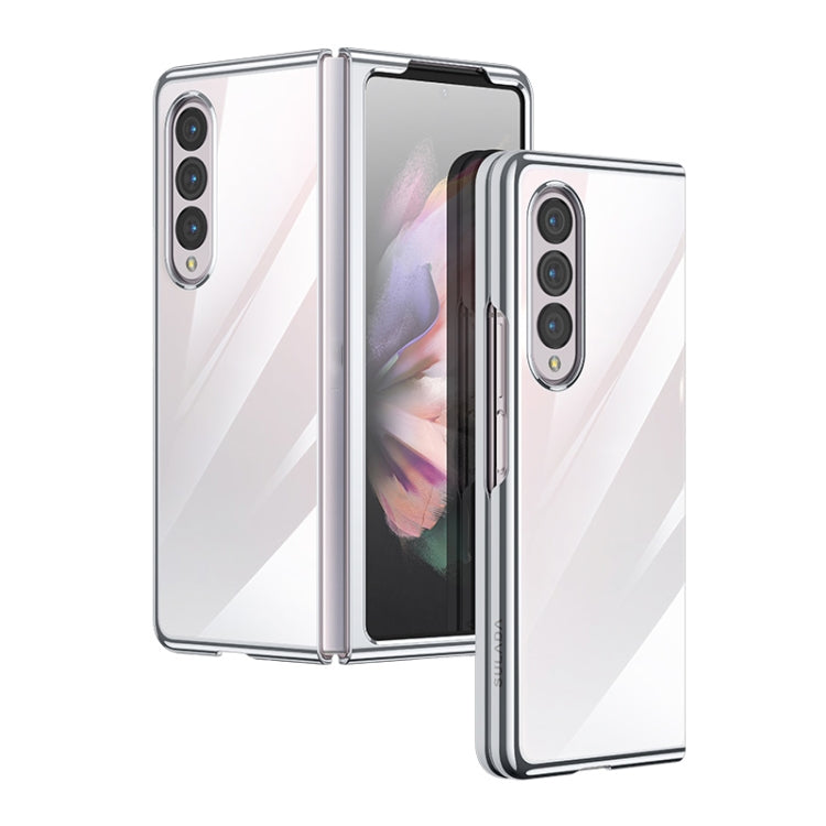 For Samsung Galaxy Z Fold4 SULADA Shockproof Plating PC Transparent Protective Case(Silver) - Galaxy Z Fold4 5G Cases by SULADA | Online Shopping South Africa | PMC TechLife