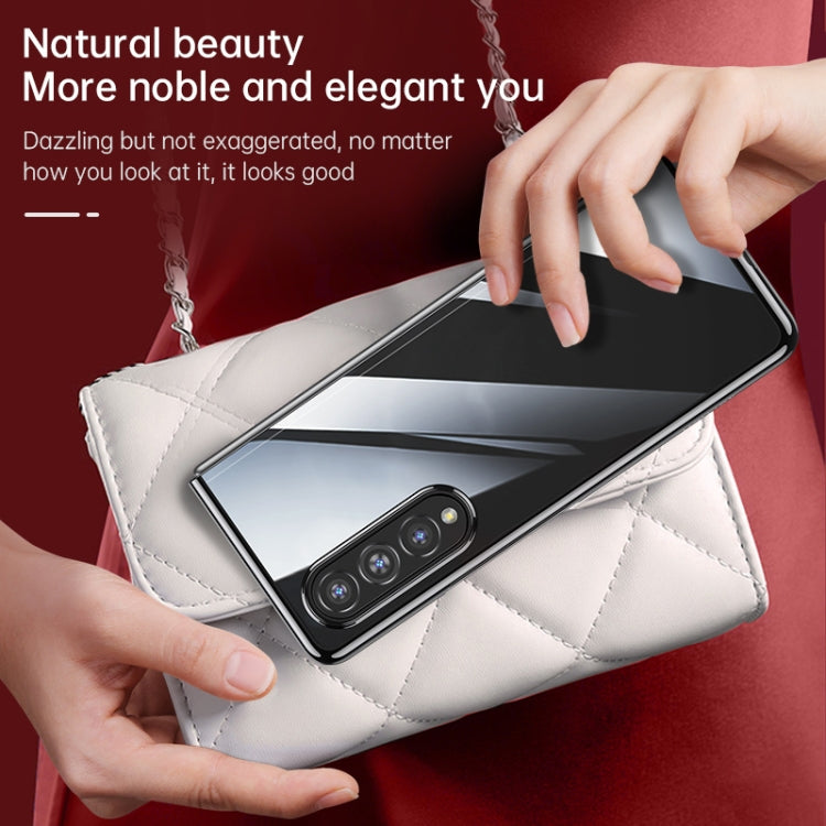 For Samsung Galaxy Z Fold4 SULADA Shockproof Plating PC Transparent Protective Case(Black) - Galaxy Z Fold4 5G Cases by SULADA | Online Shopping South Africa | PMC TechLife | Buy Now Pay Later Mobicred