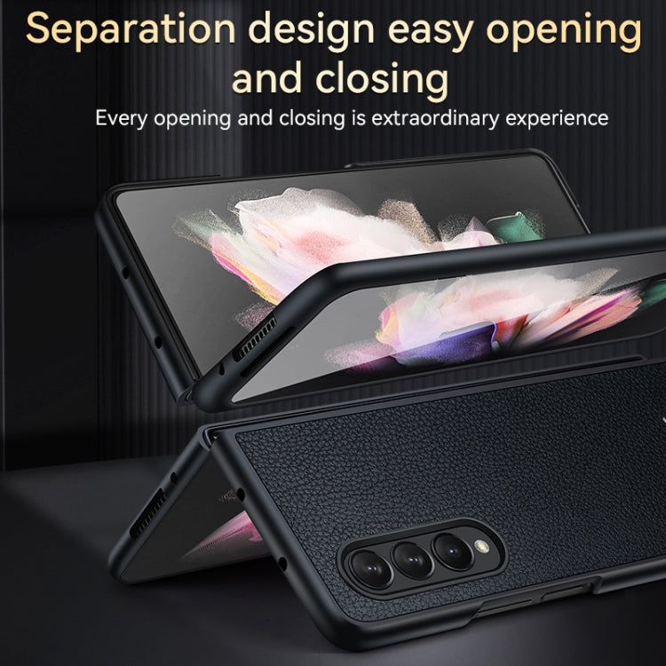 For Samsung Galaxy Z Fold4 SULADA Shockproof TPU + Handmade Leather Phone Case(Black) - Galaxy Z Fold4 5G Cases by SULADA | Online Shopping South Africa | PMC TechLife