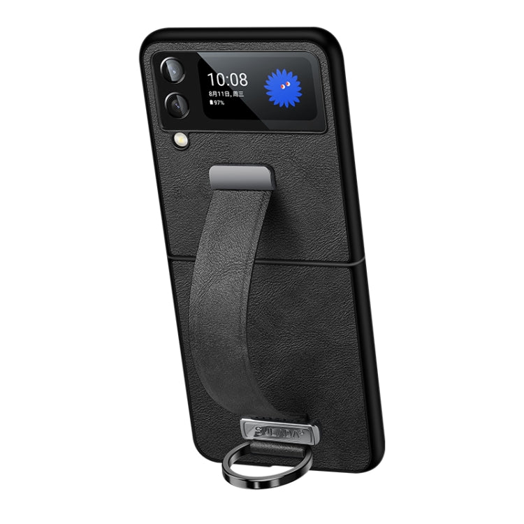 For Samsung Galaxy Z Flip4 SULADA Cool Series PC + Leather Texture Skin Feel Shockproof Phone Case(Black) - Galaxy Z Flip4 5G Cases by SULADA | Online Shopping South Africa | PMC TechLife | Buy Now Pay Later Mobicred
