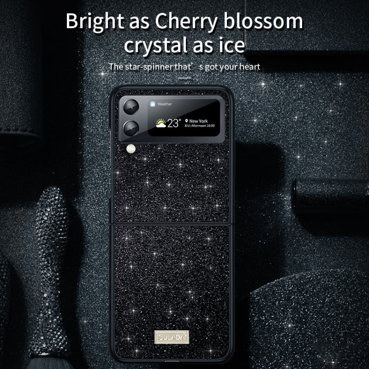 For Samsung Galaxy Z Flip4 SULADA Shockproof TPU + Handmade Leather Phone Case(Purple) - free shipping - PMC TechLife - Order now!