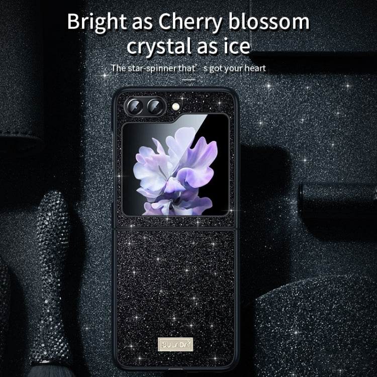 For Samsung Galaxy Z Flip5 SULADA Shockproof TPU + Handmade Leather Phone Case(Purple) - Galaxy Z Flip5 Cases by SULADA | Online Shopping South Africa | PMC TechLife | Buy Now Pay Later Mobicred
