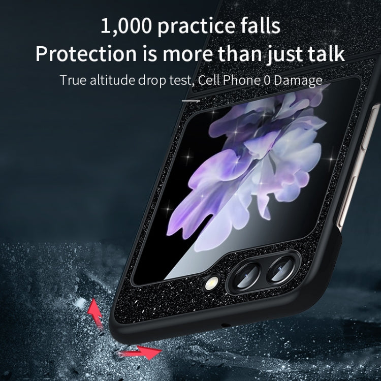 For Samsung Galaxy Z Flip5 SULADA Shockproof TPU + Handmade Leather Phone Case(Purple) - Galaxy Z Flip5 Cases by SULADA | Online Shopping South Africa | PMC TechLife | Buy Now Pay Later Mobicred