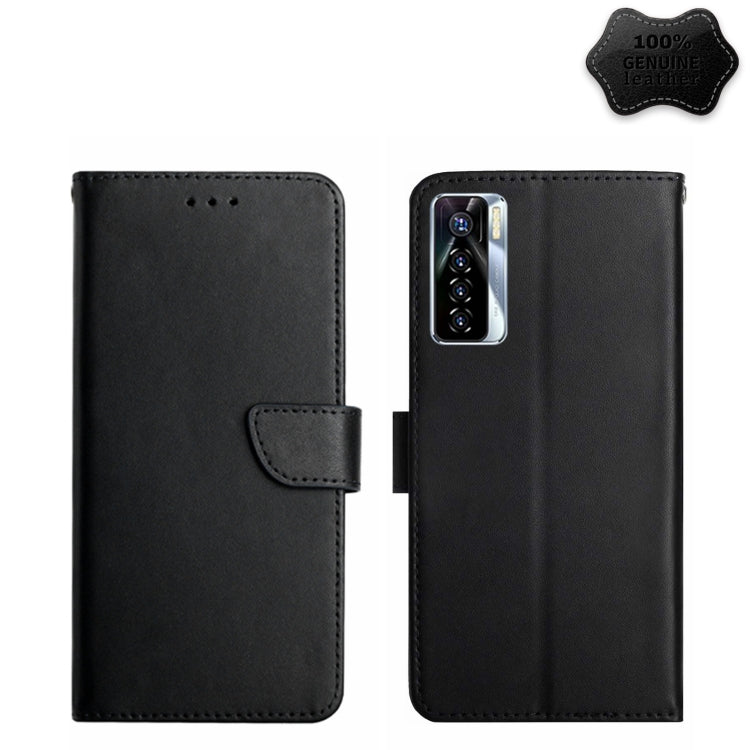 For Tecno Camon 17 Pro Genuine Leather Fingerprint-proof Horizontal Flip Phone Case(Black) - free shipping - PMC TechLife - Order now!