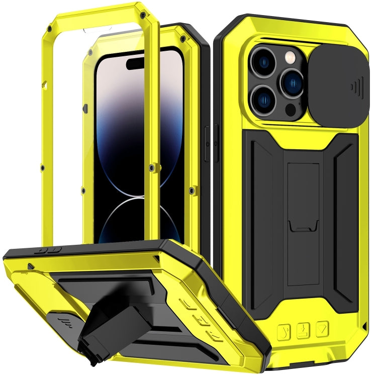 For iPhone 14 Pro Max R-JUST Shockproof Life Waterproof Dust-proof Case (Yellow) - free shipping - PMC TechLife - Order now!