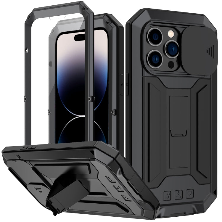For iPhone 14 Pro Max R-JUST Shockproof Life Waterproof Dust-proof Case (Black) - free shipping - PMC TechLife - Order now!