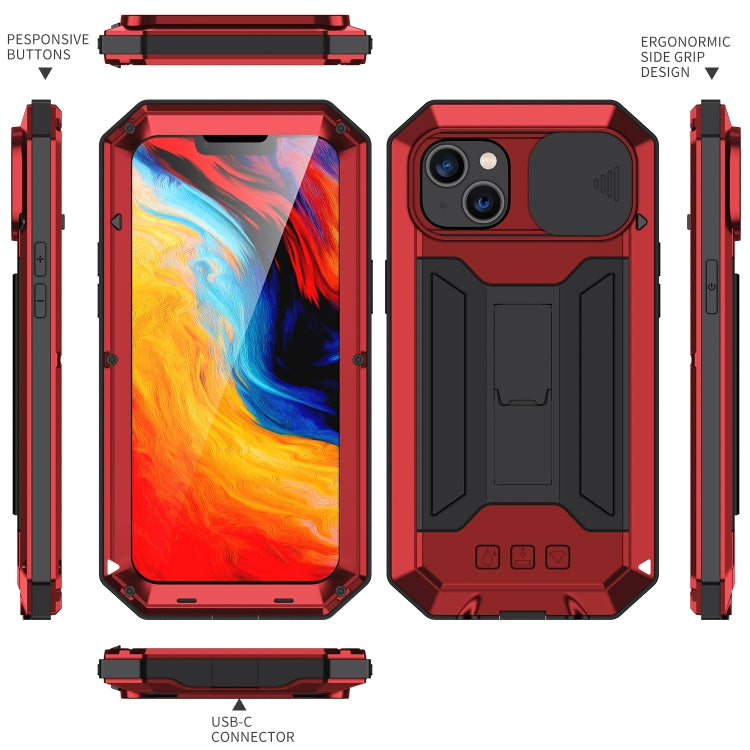 For iPhone 14 R-JUST Shockproof Life Waterproof Dust-proof Case (Red) - free shipping - PMC TechLife - Order now!