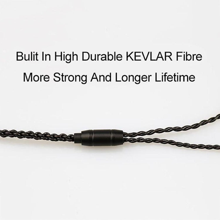 CVJ-V1 1.25m Oxygen-free Copper Silver Plated Upgrade Cable For 0.75mm Earphones, With Mic - Cable & Splitter by CVJ | Online Shopping South Africa | PMC TechLife | Buy Now Pay Later Mobicred