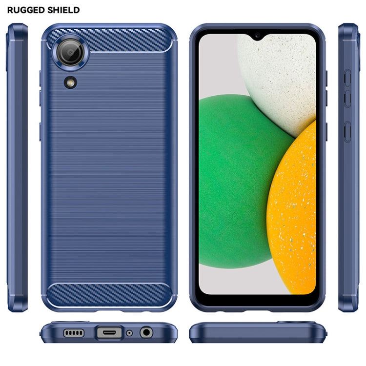 For Samsung Galaxy A03 Core Brushed Texture Carbon Fiber TPU Phone Case(Blue) - free shipping - PMC TechLife - Order now!