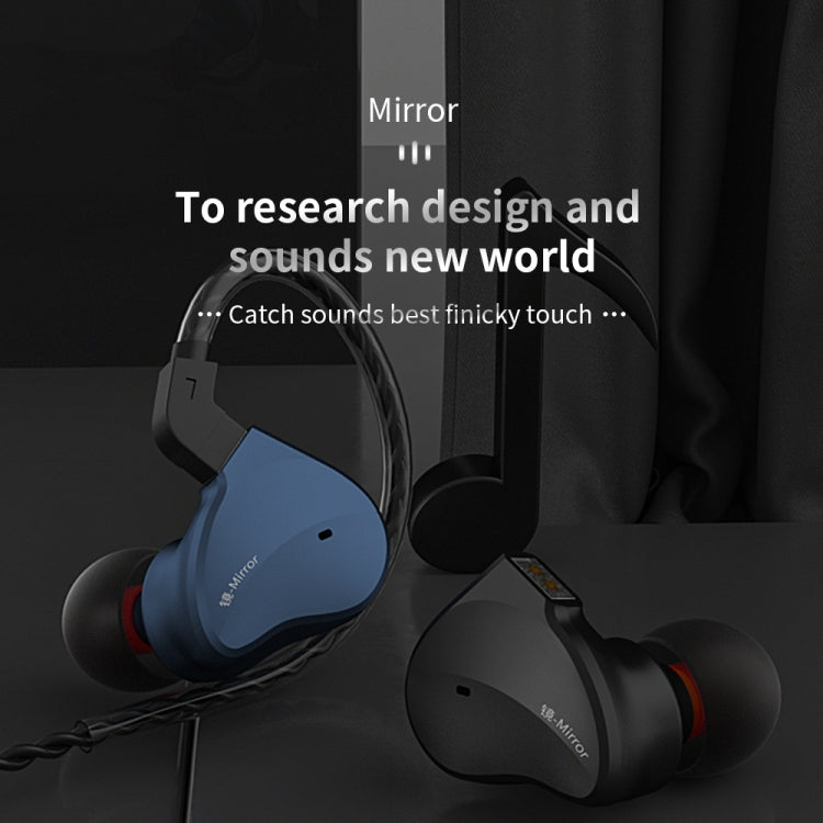 CVJ Mirror Hybrid Technology HiFi Music Wired Earphone No Mic(Blue) - free shipping - PMC TechLife - Order now!