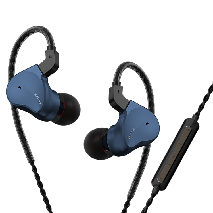 CVJ Mirror Hybrid Technology HiFi Music Wired Earphone With Mic(Blue) - free shipping - PMC TechLife - Order now!