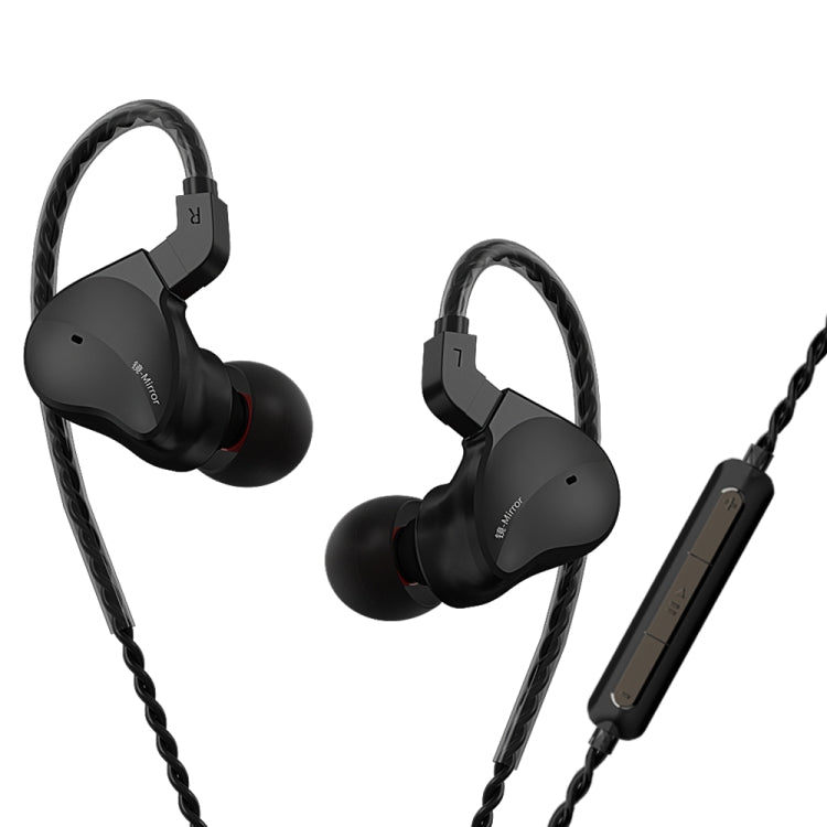 CVJ Mirror Hybrid Technology HiFi Music Wired Earphone With Mic(Black) - free shipping - PMC TechLife - Order now!