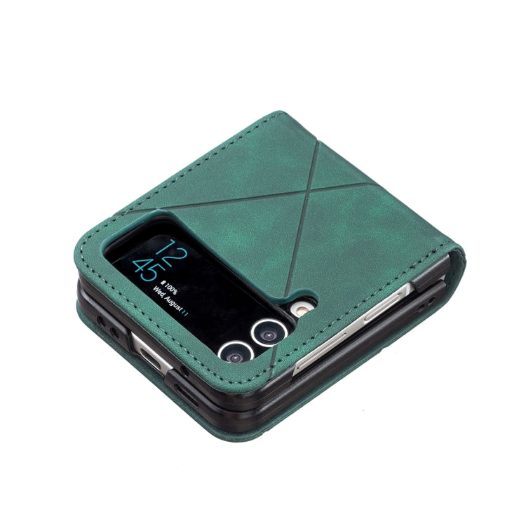 For Samsung Galaxy Z Flip4 Rhombus Texture Leather Phone Case(Green) - free shipping - PMC TechLife - Order now!