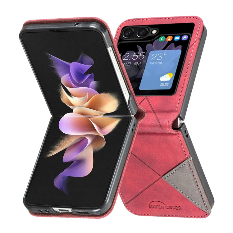 For Samsung Galaxy Z Flip5 Rhombus Texture Leather Phone Case(Red) - free shipping - PMC TechLife - Order now!