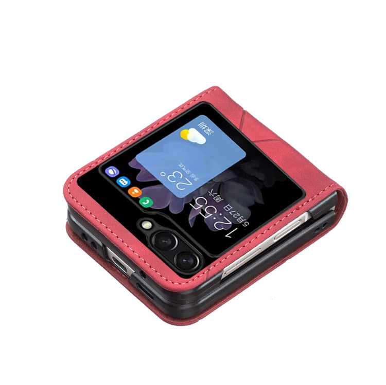 For Samsung Galaxy Z Flip5 Rhombus Texture Leather Phone Case(Red) - free shipping - PMC TechLife - Order now!