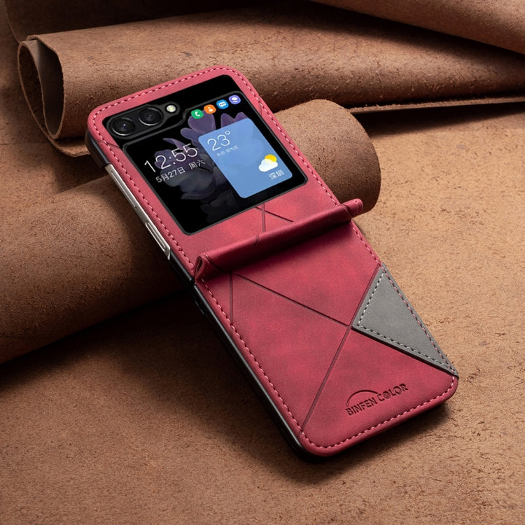 For Samsung Galaxy Z Flip5 Rhombus Texture Leather Phone Case(Red) - free shipping - PMC TechLife - Order now!