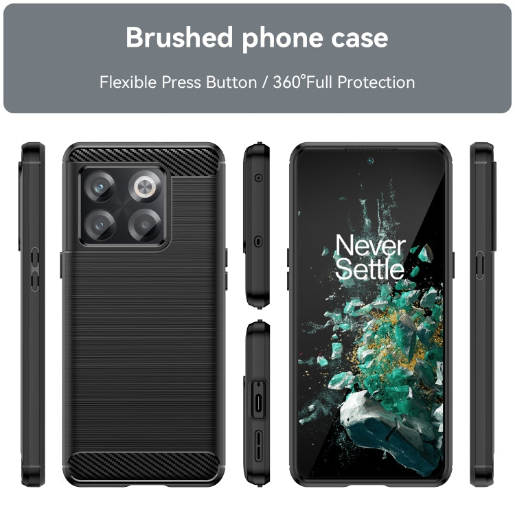 For OnePlus 10T Brushed Texture Carbon Fiber TPU Phone Case (Black) - free shipping - PMC TechLife - Order now!