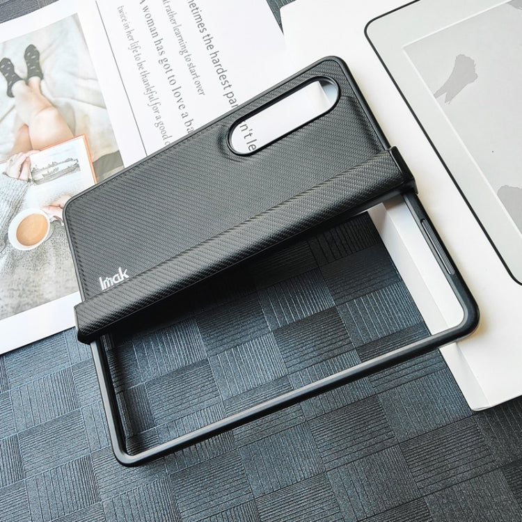 For Samsung Galaxy Z Fold4 5G IMAK Ruiyi Series Carbon Fiber PU + PC Phone Case(Black) - free shipping - PMC TechLife - Order now!