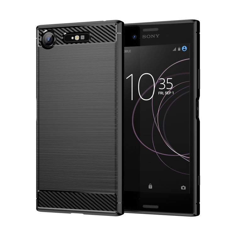 For Sony Xperia XZ1 Brushed Texture Carbon Fiber TPU Phone Case(Black) - free shipping - PMC TechLife - Order now!