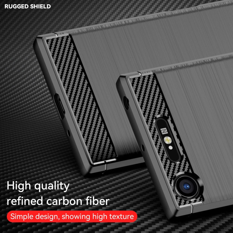 For Sony Xperia XZ1 Brushed Texture Carbon Fiber TPU Phone Case(Black) - free shipping - PMC TechLife - Order now!