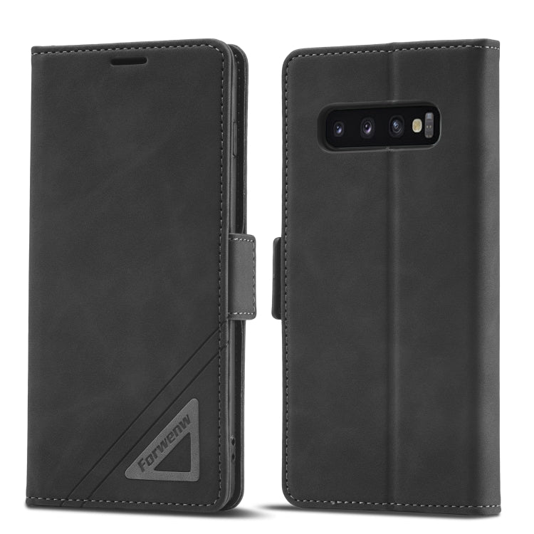 For Samsung Galaxy S10+ Forwenw Dual-side Buckle Leather Phone Case(Black) - free shipping - PMC TechLife - Order now!