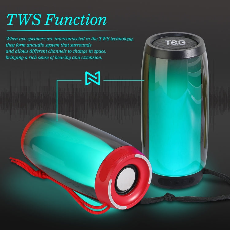 T&G TG335 1800mAh Portable Color LED Wireless Bluetooth Speaker(Black) - free shipping - PMC TechLife - Order now!