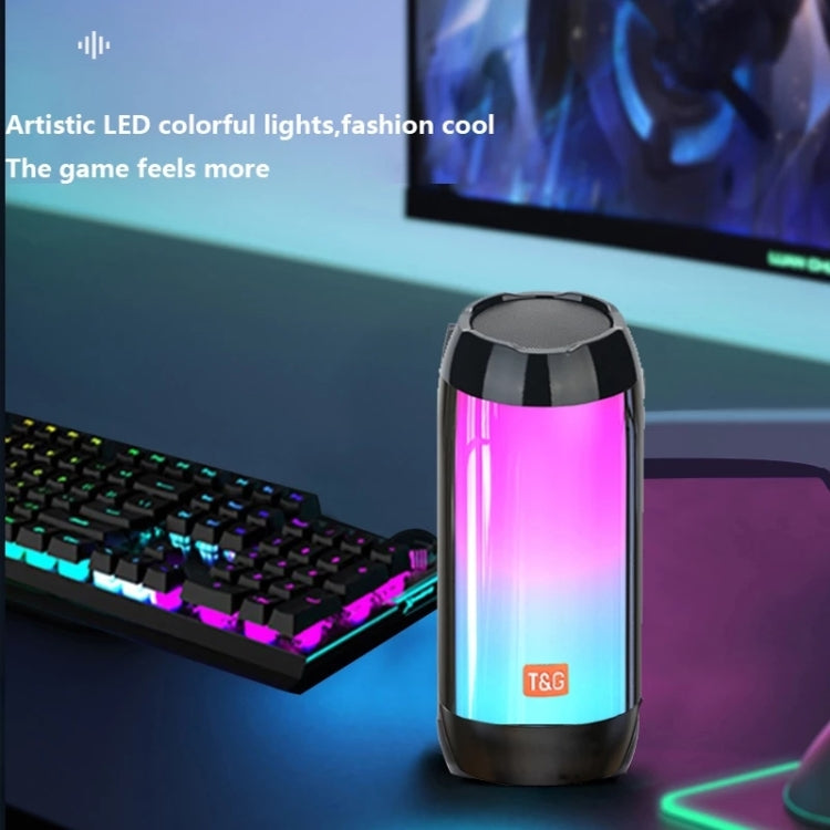 T&G TG643 Portable LED Light Waterproof Subwoofer Wireless Bluetooth Speaker(Light Blue) - Waterproof Speaker by T&G | Online Shopping South Africa | PMC TechLife | Buy Now Pay Later Mobicred