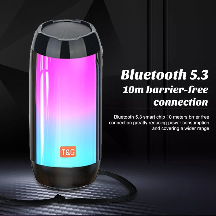 T&G TG643 Portable LED Light Waterproof Subwoofer Wireless Bluetooth Speaker(Blue) - Waterproof Speaker by T&G | Online Shopping South Africa | PMC TechLife | Buy Now Pay Later Mobicred