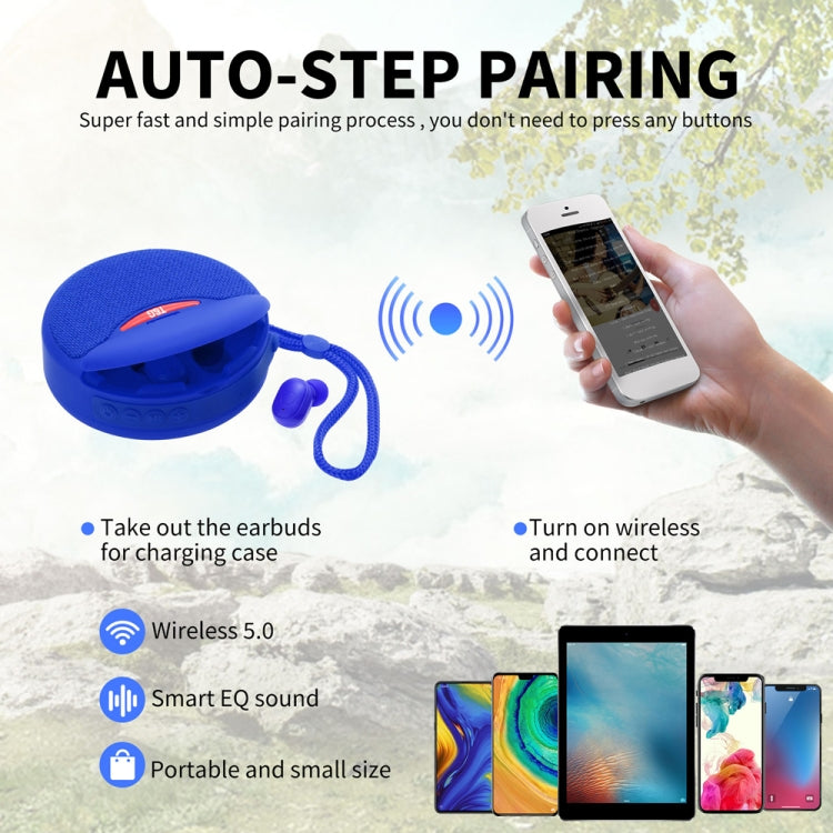 T&G TG808 2 in 1 Mini Wireless Bluetooth Speaker Wireless Headphones(Blue) - Mini Speaker by T&G | Online Shopping South Africa | PMC TechLife | Buy Now Pay Later Mobicred