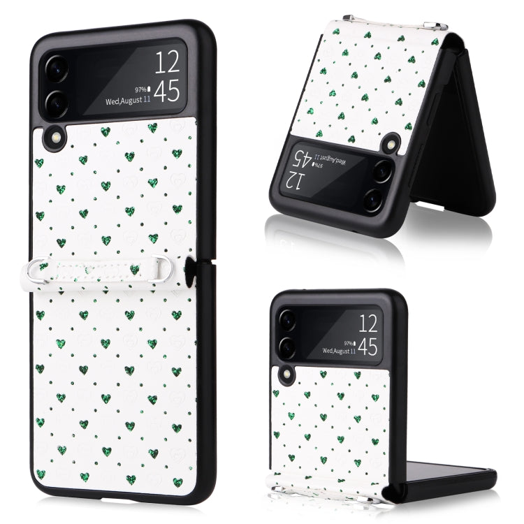 For Samsung Galaxy Z Flip3 5G Colorful Love Lanyard Phone Case(Green) - Galaxy Phone Cases by PMC TechLife | Online Shopping South Africa | PMC TechLife | Buy Now Pay Later Mobicred