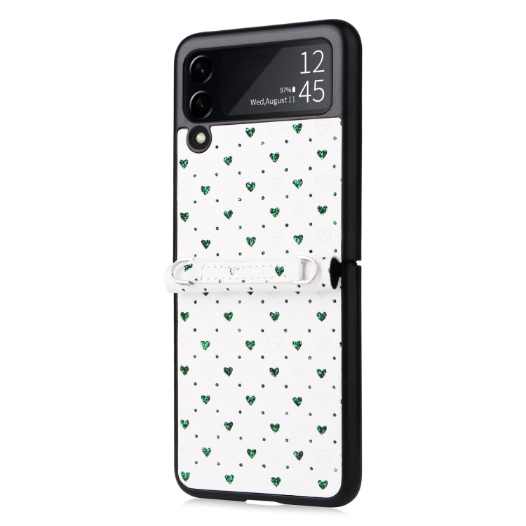 For Samsung Galaxy Z Flip3 5G Colorful Love Lanyard Phone Case(Green) - Galaxy Phone Cases by PMC TechLife | Online Shopping South Africa | PMC TechLife | Buy Now Pay Later Mobicred