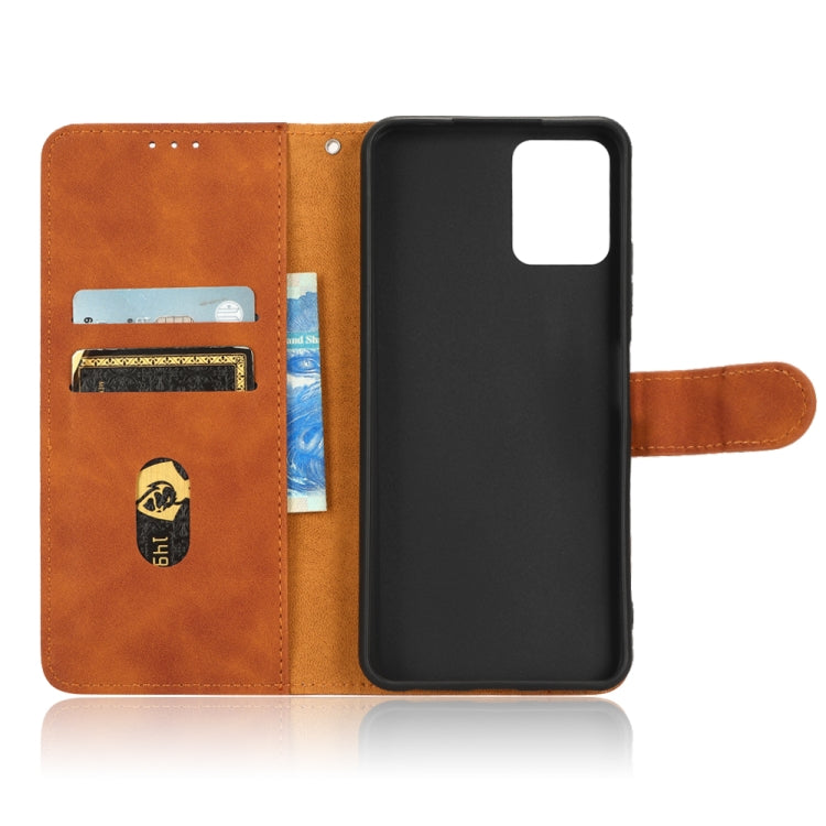 For T-Mobile Revvl 6 Pro 5G Skin Feel Magnetic Flip Leather Phone Case(Brown) - free shipping - PMC TechLife - Order now!