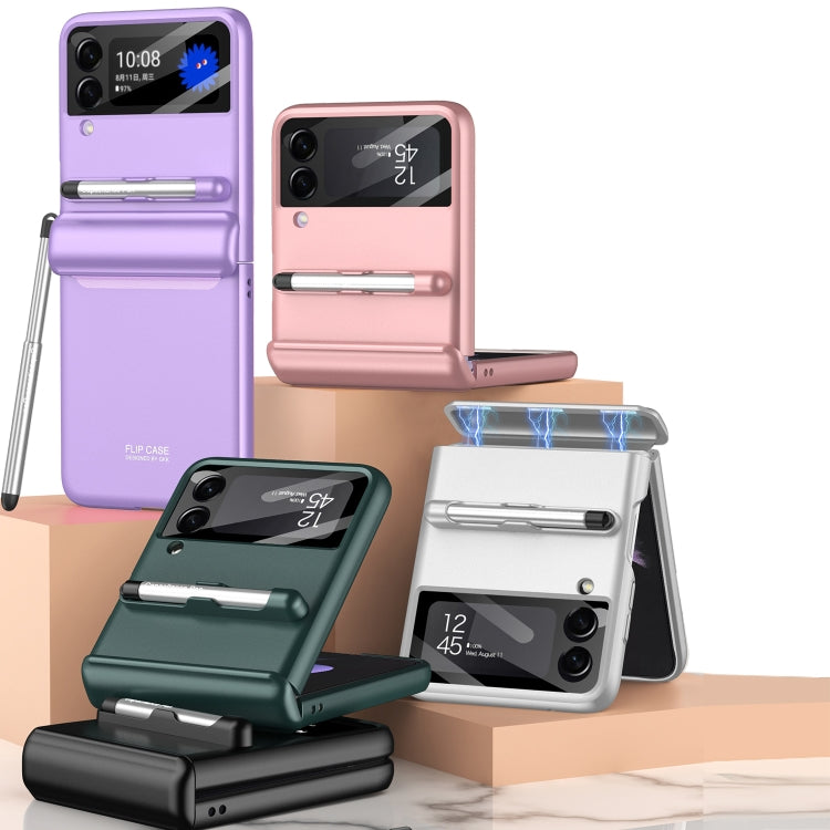 For Samsung Galaxy Z Flip4 GKK Magnetic Full Coverage Phone Flip Case with Pen(Black) - Galaxy Z Flip4 5G Cases by GKK | Online Shopping South Africa | PMC TechLife | Buy Now Pay Later Mobicred