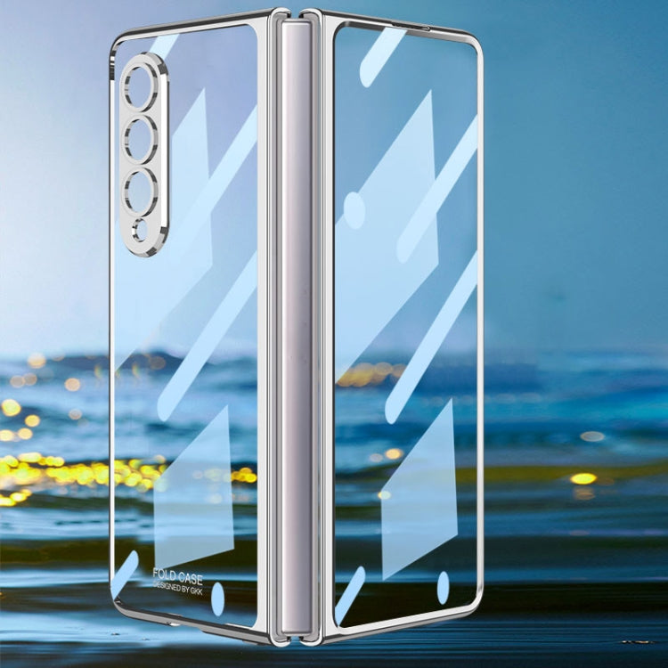 For Samsung Galaxy Z Fold4 GKK Integrated Electroplating + Glass Full Coverage Phone Case(Silver) - free shipping - PMC TechLife - Order now!
