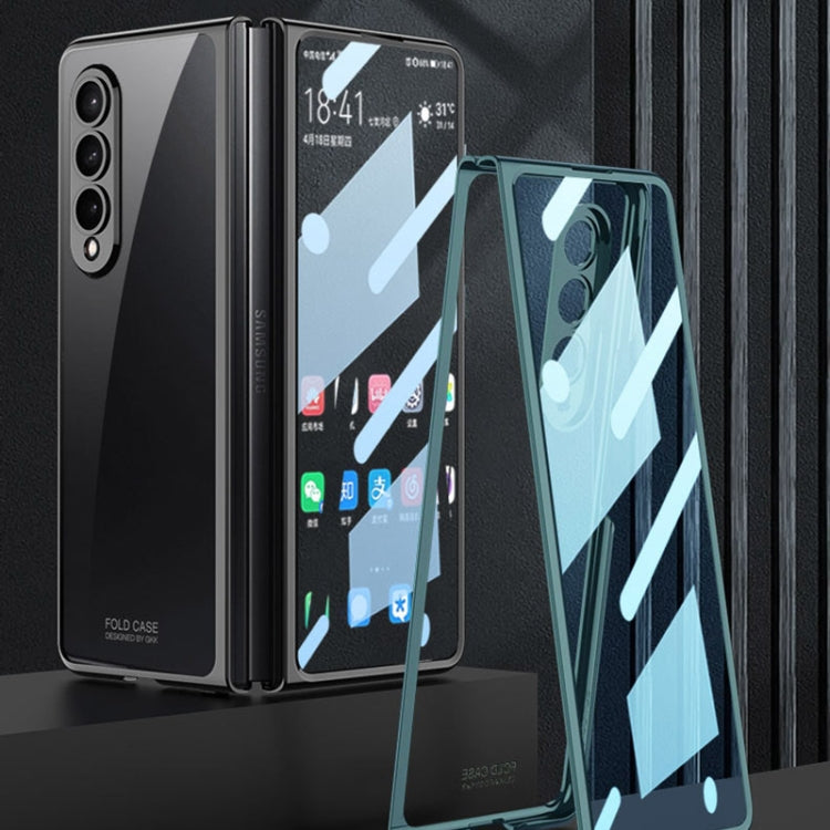 For Samsung Galaxy Z Fold4 GKK Integrated Electroplating + Glass Full Coverage Phone Case(Black) - Galaxy Z Fold4 5G Cases by GKK | Online Shopping South Africa | PMC TechLife | Buy Now Pay Later Mobicred