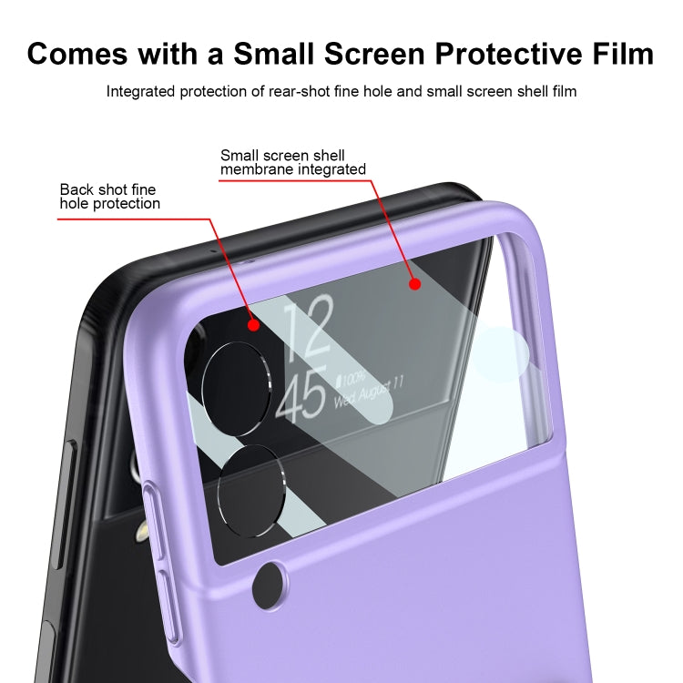For Samsung Galaxy Z Flip4 GKK Ultra-thin Full Coverage Phone Flip Case with Wristband(Black) - Galaxy Z Flip4 5G Cases by GKK | Online Shopping South Africa | PMC TechLife | Buy Now Pay Later Mobicred